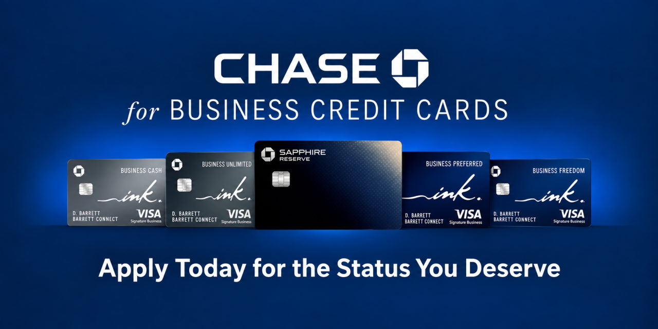 Chase for Business Credit Cards - Ink Business Cash, Unlimited, Preferred, Freedom and Sapphire Reserve. Apply today for the status you deserve.